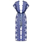 Пеньюар полупрозрачный с кружевом Obsessive Flowlace синий, S/M вид 6