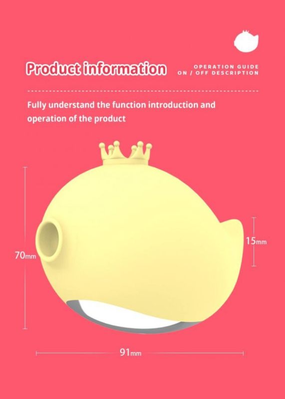 Вакуумный стимулятор клитора с вибрацией Rachel, желтый вид 9