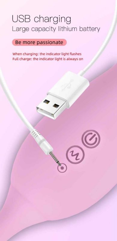 Двойной вибратор с вакуумной стимуляцией Viola с пульсацией и подогревом, розовый вид 14