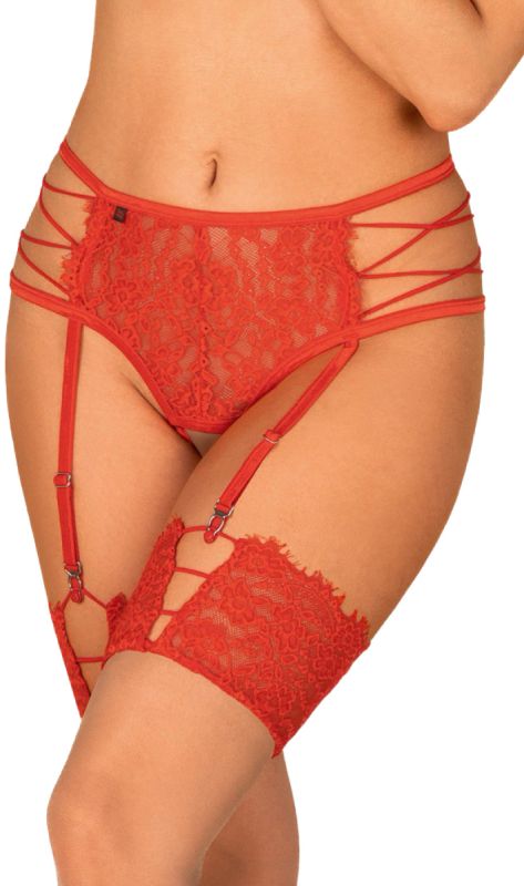 Пояс для панчох Obsessive Rediosa L/XL вид 4