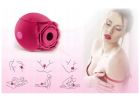 Вакуумный стимулятор клитора с вибрацией в виде розы Rose Flirting, красный вид 15