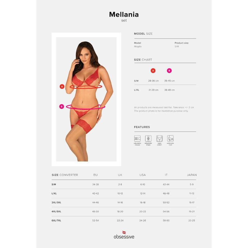 Комплект Obsessive Mellania S/M вид 6