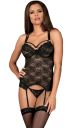 Комплект корсет с трусиками Obsessive 860-COR-1 черный, S/M