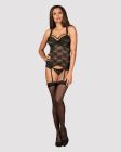 Комплект корсет з трусиками Obsessive 860-COR-1 чорний, S/M вид 4