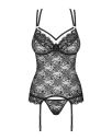 Комплект корсет с трусиками Obsessive 860-COR-1 черный, S/M