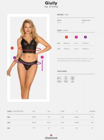 Комплект Obsessive Giully S/M вид 9