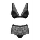 Комплект мереживний Obsessive Klarita чорний, S/M вид 6