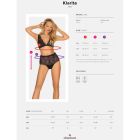 Комплект мереживний Obsessive Klarita чорний, S/M вид 8