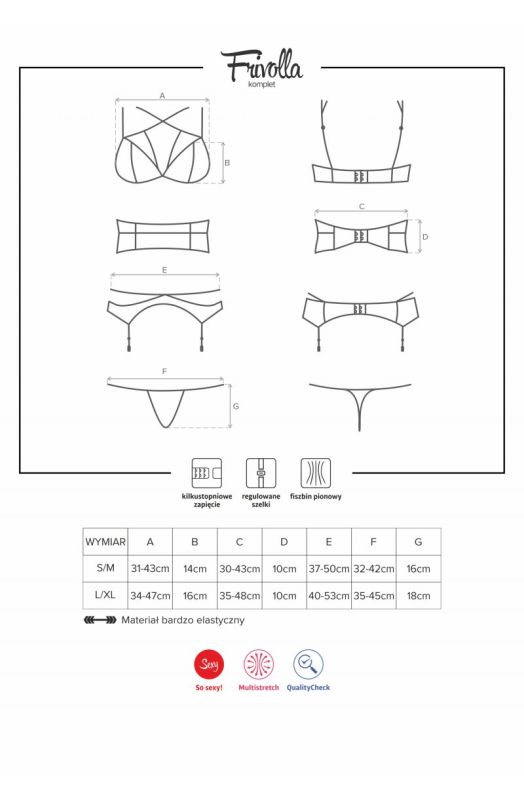 Комплект Obsessive Frivolla L/XL вид 12