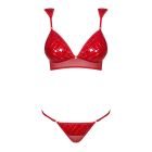 Соблазнительный комплект белья Obsessive Hunteria красный, S/M вид 4