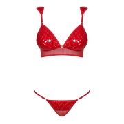 Соблазнительный комплект белья Obsessive Hunteria красный, S/M