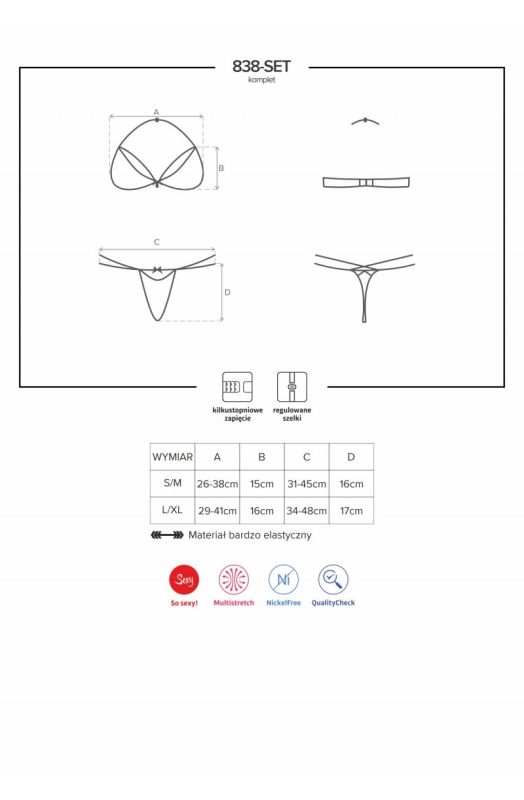 Комплект Obsessive 838-SET-3 S/M вид 4