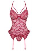 Комплект Obsessive Ivetta корсет та стрінги S/M
