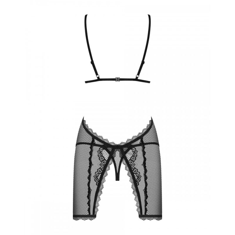 Пеньюар Obsessive Millagro та стрінги S/M вид 7