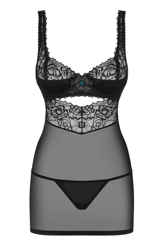 Пеньюар Obsessive 867-CHE-1 та стрінги S/M вид 8