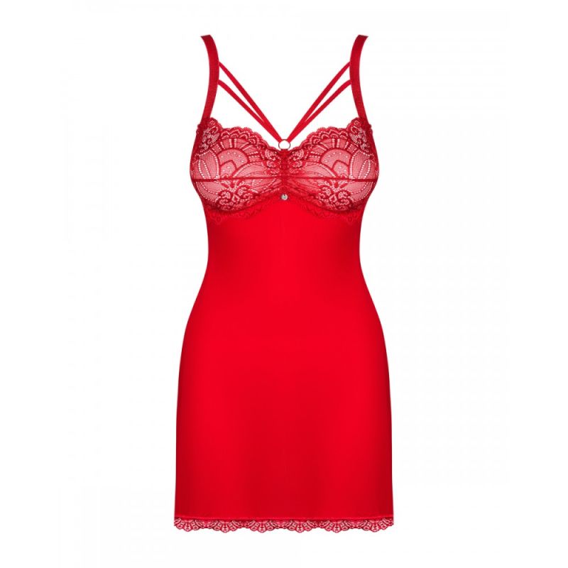 Комплект Obsessive Loventy сорочка та стрінги S/M вид 7