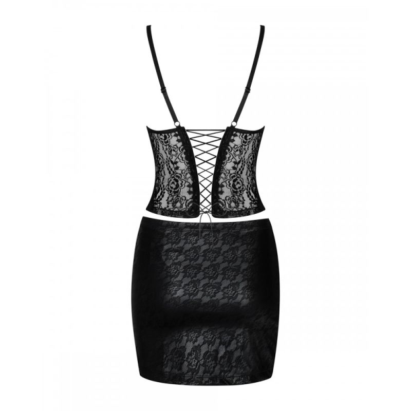 Комплект Obsessive Felisita корсет та спідниця S/M вид 7