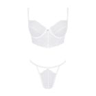 Комплект ажурний Obsessive Bianelle білий, S/M вид 6