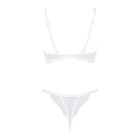 Комплект ажурний Obsessive Bianelle білий, S/M вид 7