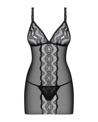 Пеньюар Obsessive Lucita та стрінги S/M
