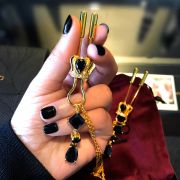 Зажимы для сосков UPKO на цепочке в виде короны с подвесками