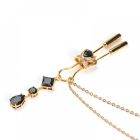 Затискачі для сосків UPKO на ланцюжку у вигляді корони з підвісками вид 4