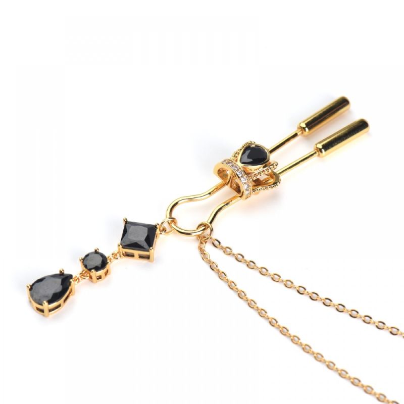 Затискачі для сосків UPKO на ланцюжку у вигляді корони з підвісками вид 4