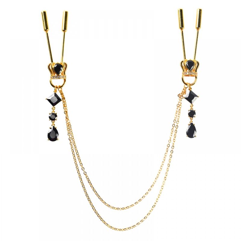 Зажимы для сосков UPKO на цепочке в виде короны с подвесками вид 5