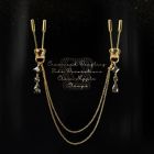 Зажимы для сосков UPKO на цепочке в виде короны с подвесками вид 6