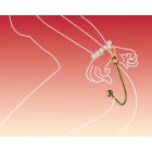 Вагінальний / анальний гак UPKO Hook золотистий, з кулькою на кінці та кільцем для фіксації вид 9