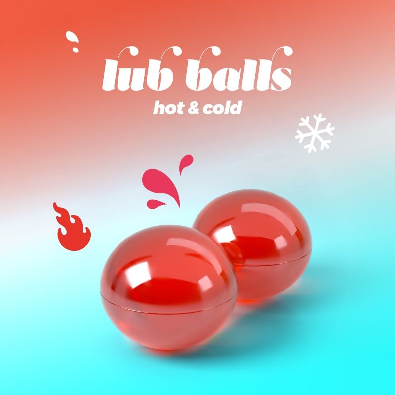 Бразильські вибухові кульки для масажу Crushious Lub Balls Hot&Сold з ефектом холоду та тепла вид 2