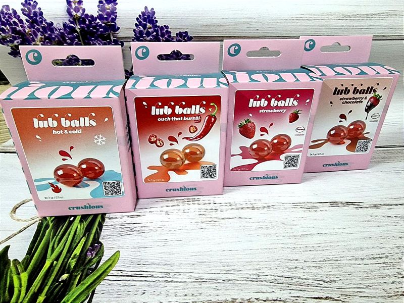 Бразильские взрывные шарики для массажа Crushious Lub Balls Hot&Сold с эффектом холода и тепла вид 10