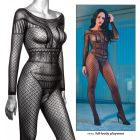 Сексуальный бодистокинг Scandal, O/S, кружевной с интимным вырезом, черный вид 4