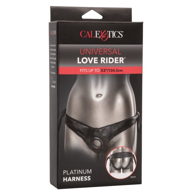 Трусики для страпона Universal Love Rider Platinum Harness, кожзам, черные вид 4