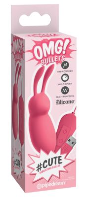 Вибропуля в виде зайчика Pipedream OMG! Bullets #Cute, розовая