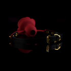 Кляп роза из силикона и итальянской кожи Rose Ball Gag UPKO вид 7