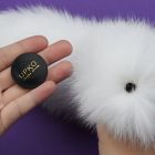 Хвост на магнитной основе UPKO для Pet Play из лисьего меха, белый вид 4