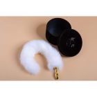 Анальна пробка UPKO з довгим білим хвостом з лисячого хутра вид 10