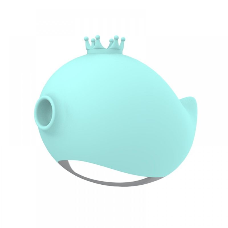 Вакуумний стимулятор клітора у вигляді рибки BOSS SERIES RACHEL з вібрацією, блакитний вид 2