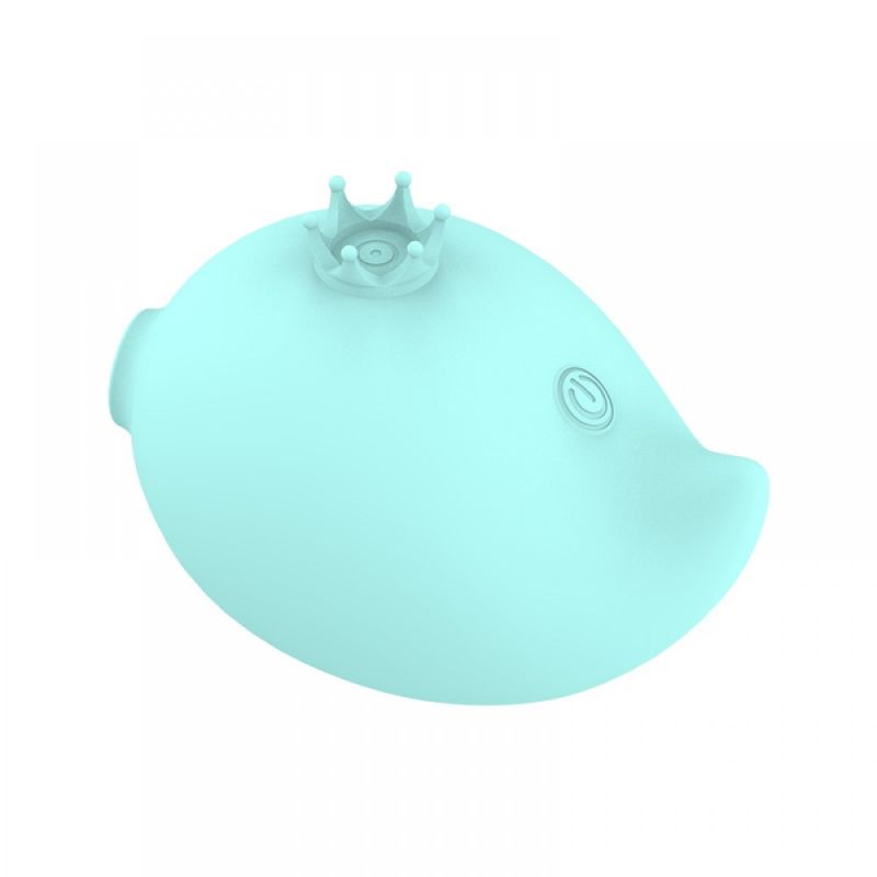 Вакуумный стимулятор клитора в виде рыбки BOSS SERIES RACHEL с вибрацией, голубой вид 3