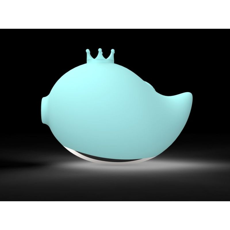 Вакуумный стимулятор клитора в виде рыбки BOSS SERIES RACHEL с вибрацией, голубой вид 5