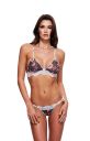 Комплект Baci Lingerie, S/M, с цветочным узором, полупрозрачный, с кружевом