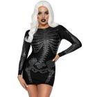 Мини платье со стразами Leg Avenue Rhinestone Skeleton з рукавами, S вид 2