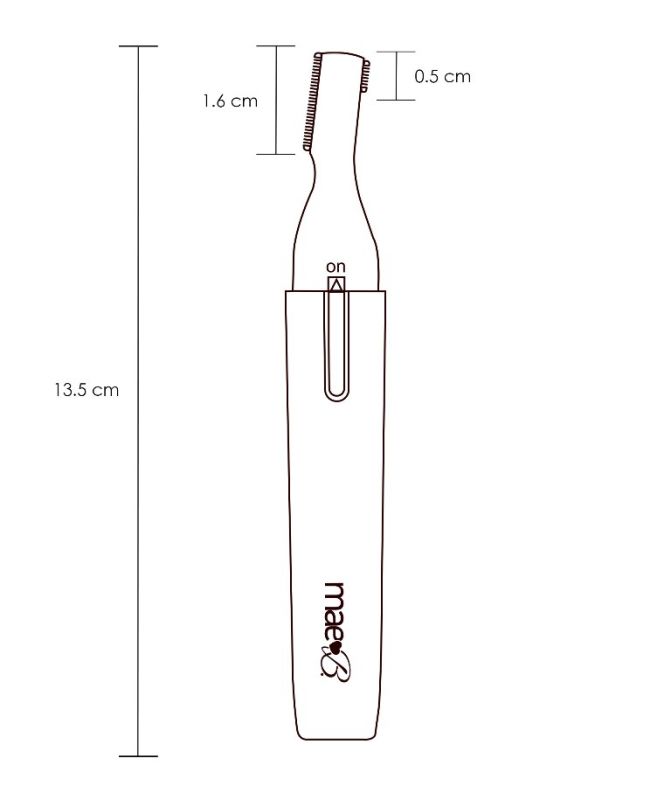 Двосторонній жіночий тример Mae B, білий вид 8