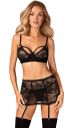 Комплект Obsessive Peonesia 3 предмета S/M