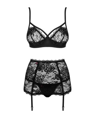 Комплект Obsessive Peonesia 3 предмета S/M