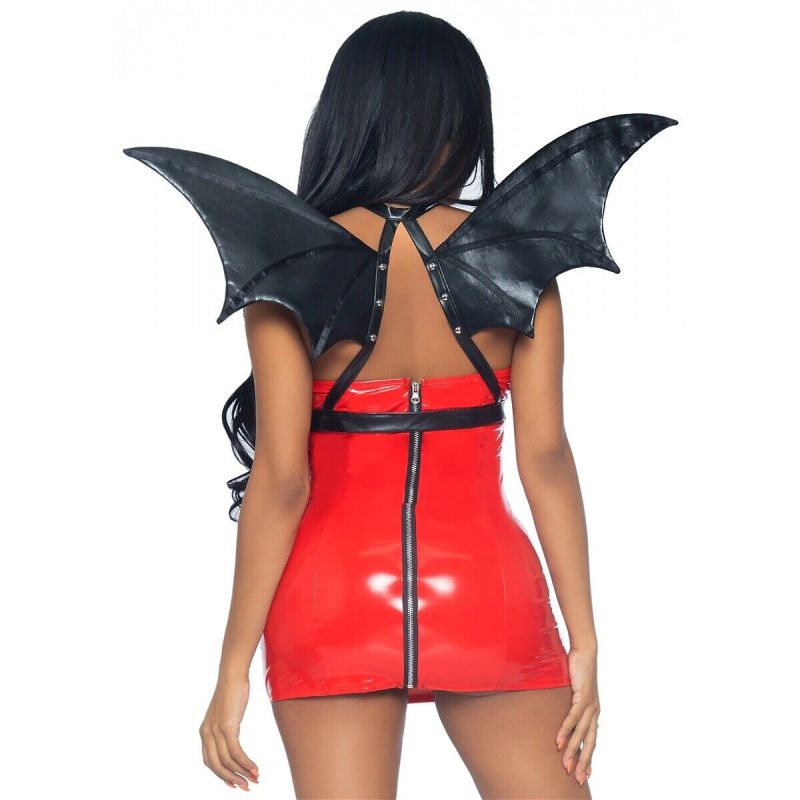 Портупея из искусственной кожи с крыльями летучей мыши Leg Avenue Bat wing body harness O/S вид 2