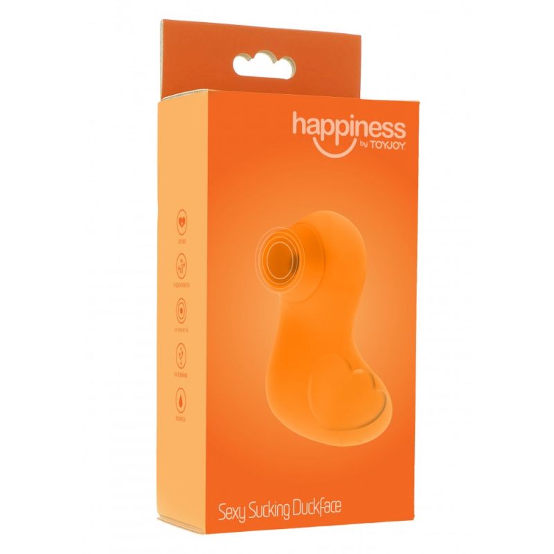 Вакуумный стимулятор клитора в виде уточки Toy Joy, желтый вид 3