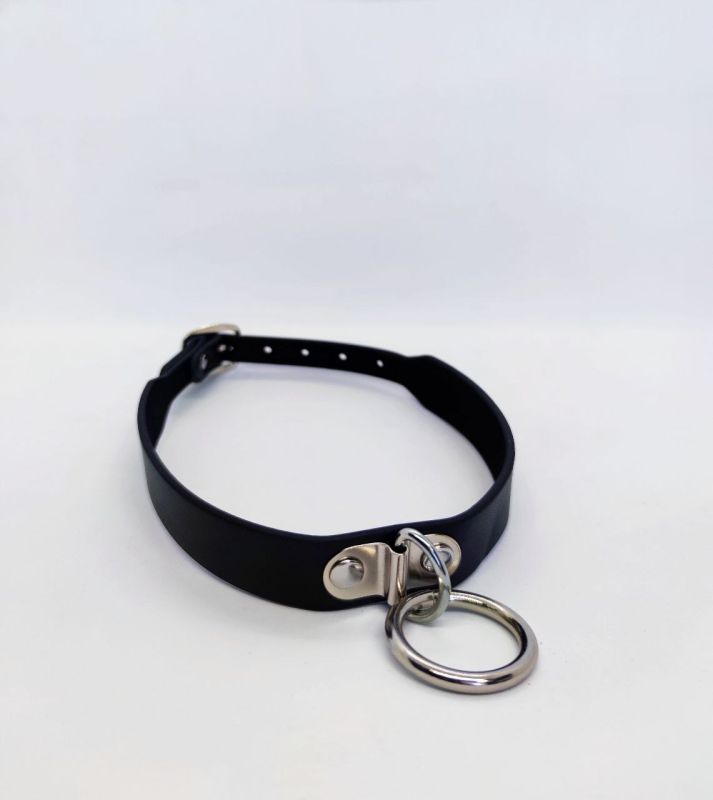 Нашийник з кільцем Collar black with ring вид 2