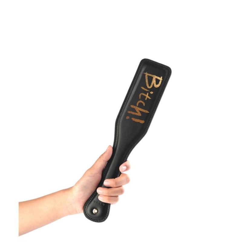 Паддл Bitch! UPKO, итальянская кожа, черный вид 5